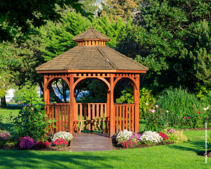 Gazebos with Fruit Orchards Throughout Layout